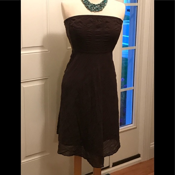 J.Crew Brown strapless dress 2 - Picture 4 of 7